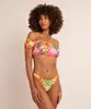 biquíni asa delta estampado floral abacaxi proteção uv50+ laranja GG