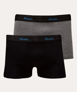 kit de 2 cuecas boxer mash multicor G