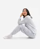 pijama longo feminino de plush listrado azul PP