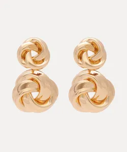 brinco feminino retorcido elos mindset dourado UNICO