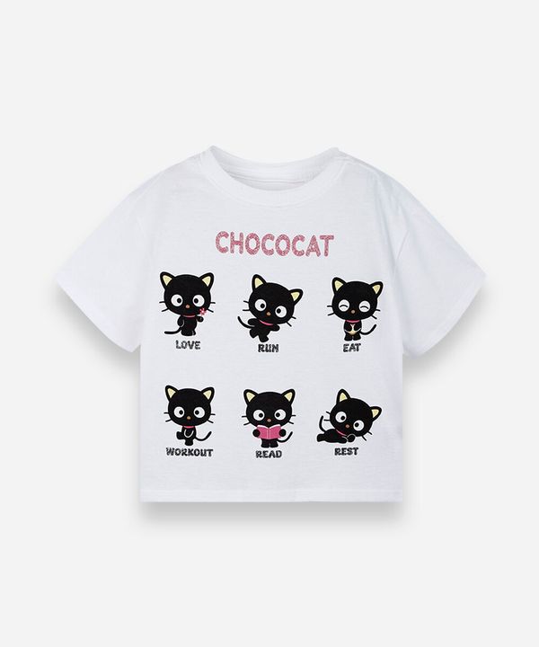 camiseta infantil nina chococat off white 6