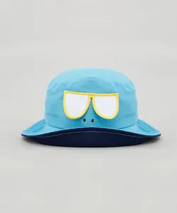 Chapéu Infantil com Estampa Interativa Proteção UV50+ Azul Claro M