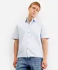 camisa masculina com linho manga curta azul G