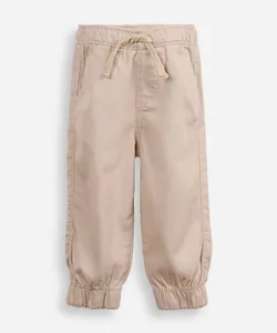 calça jogger infantil de sarja bege 5