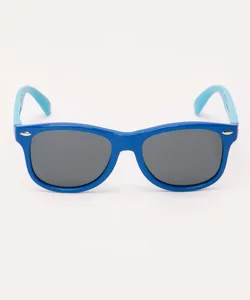 óculos de sol infantil quadrado com proteção uv azul Único