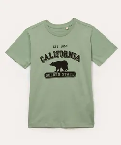 camiseta infantil califórnia manga curta verde 6
