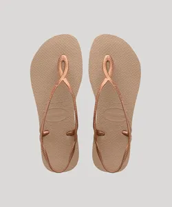 Rasteirinha Havaianas Luna Metalizada Marrom 35-36