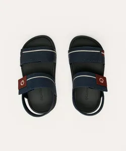sandália infantil com velcro cartago azul 19