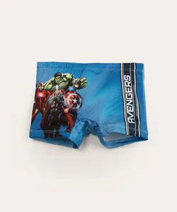 sunga infantil boxer os vingadores com proteção uv50 multicor 2