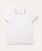 polo juvenil de algodão listras off white 14