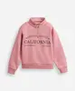 blusão de moletom infantil gola alta com zíper rosa 6