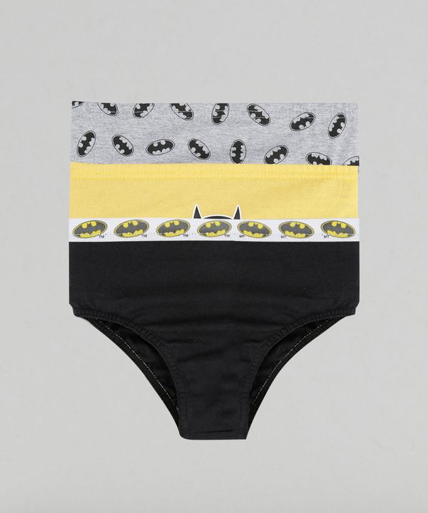 Kit de 3 Cuecas Batman Multicor 12