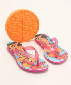 chinelo infantil space jam grendene + pop it rosa 31