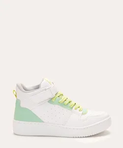 tênis cano alto com velcro casual branco 36