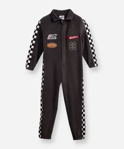 pijama macacão longo infantil piloto hot wheels cinza 8