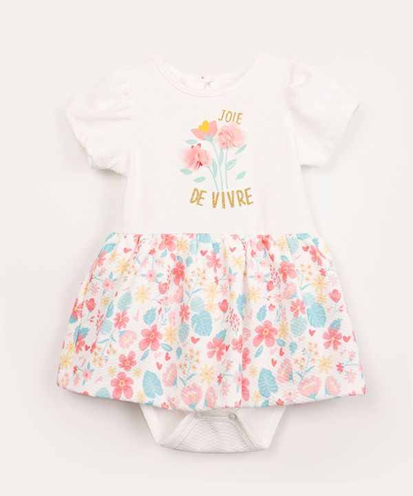 body saia infantil floral off white 18-24