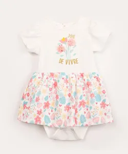 body saia infantil floral off white 12-18