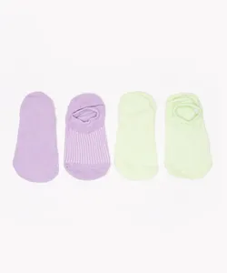 kit de 2 meias invisível jacquard colorido 34-39