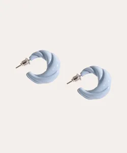brinco de argola azul Único