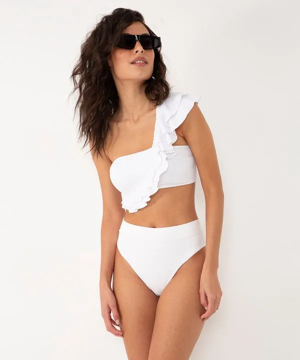 biquíni calcinha tanga hot pant texturizada proteção uv clube bossa off white M