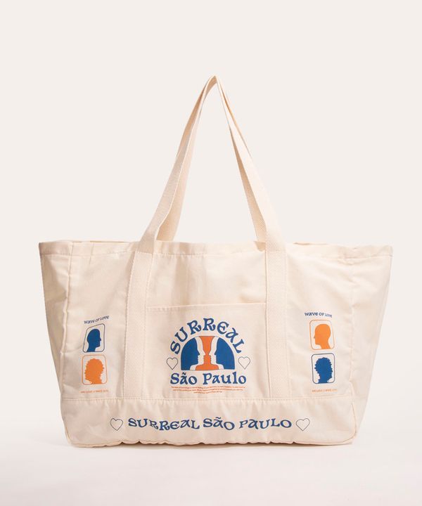 bolsa ecobag surreal são paulo areia Único