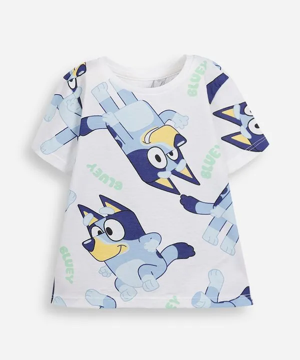camiseta infantil de algodão manga curta bluey - off white 2