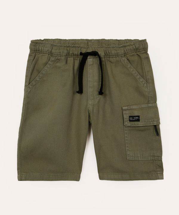 bermuda cargo de sarja infantil - verde 4
