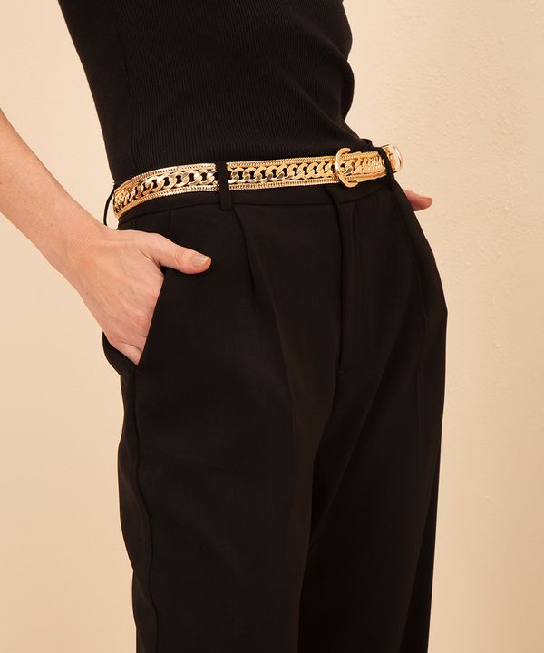 cinto corrente com fivela dourado G