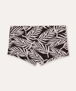 sunga boxer folhagem proteção uv cinza P