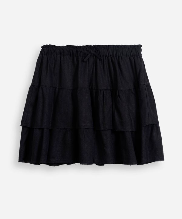 saia juvenil de viscose com marias preta 16