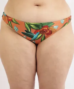 Biquíni Calcinha Plus Size Dupla Face Estampado Beija-Flor com Proteção UV50+ Cobre GG2