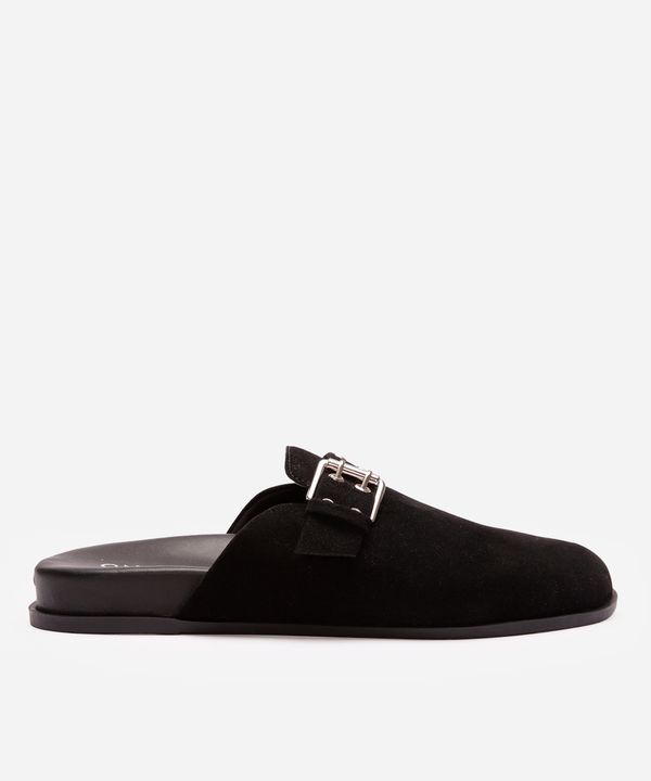 mule clog com fivela oneself preto 38