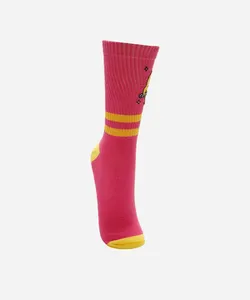 meia cano longo patinho rosa 41-43