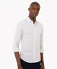 camisa slim fit xadrez manga longa branco P