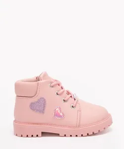 bota infantil corações molekinha rosa 19