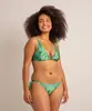 biquíni calcinha tanga estampado folhagem com proteção uv50+ verde G
