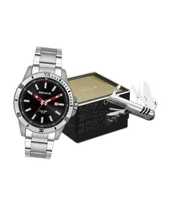 kit relógio masculino seculus analógico calendário 44204g0svna1kc prateado UNICO