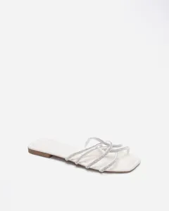 rasteirinha tiras finas com brilhos oneself off white 39