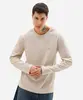 camiseta masculina manga longa texturizada bege PP
