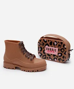 coturno infantil com bolsa barbie marrom 33-34