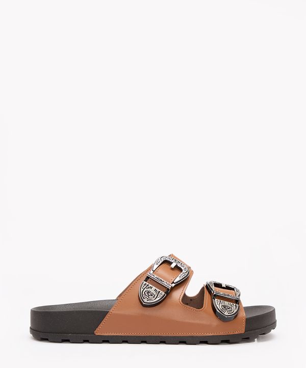 rasteira birken com fivela moleca bege 36