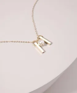 Colar Feminino com 3 Pingentes Dourado Único