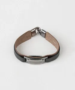 Pulseira Masculina com Aviamento Preta Único