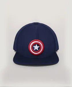 Boné Infantil Capitão América Aba Curva Azul Marinho P
