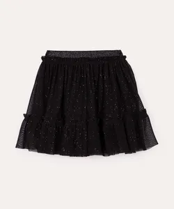 saia tule infantil halloween glitter preto 5