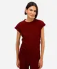 blusa texturizada manga japonesa - vinho escuro M