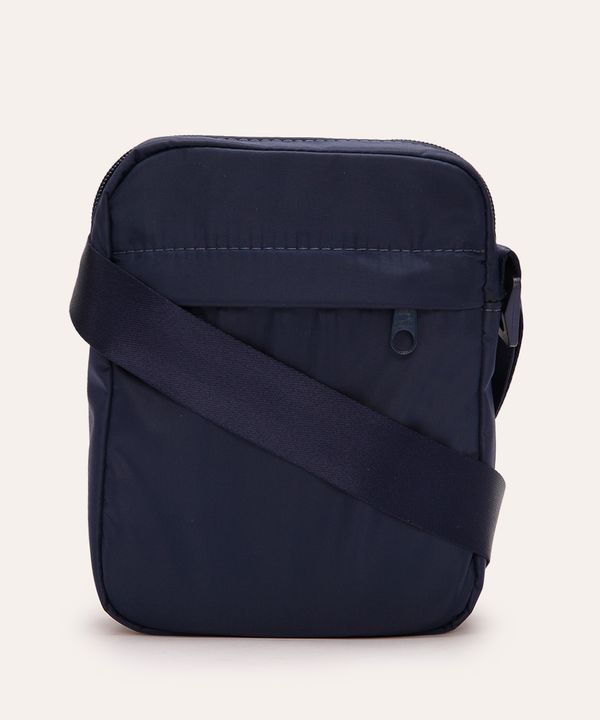 bolsa shoulder com bolso e alça regulável azul marinho UNICO