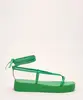 sandália flatform lace up mindset verde 34