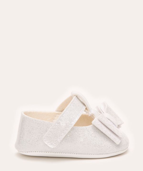 sapatilha infantil com glitter pimpolho branca 1