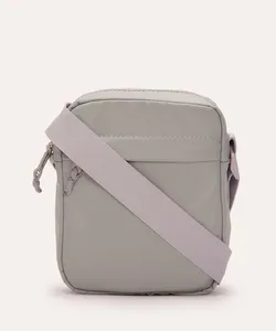 bolsa shoulder com bolso e alça regulável cinza UNICO